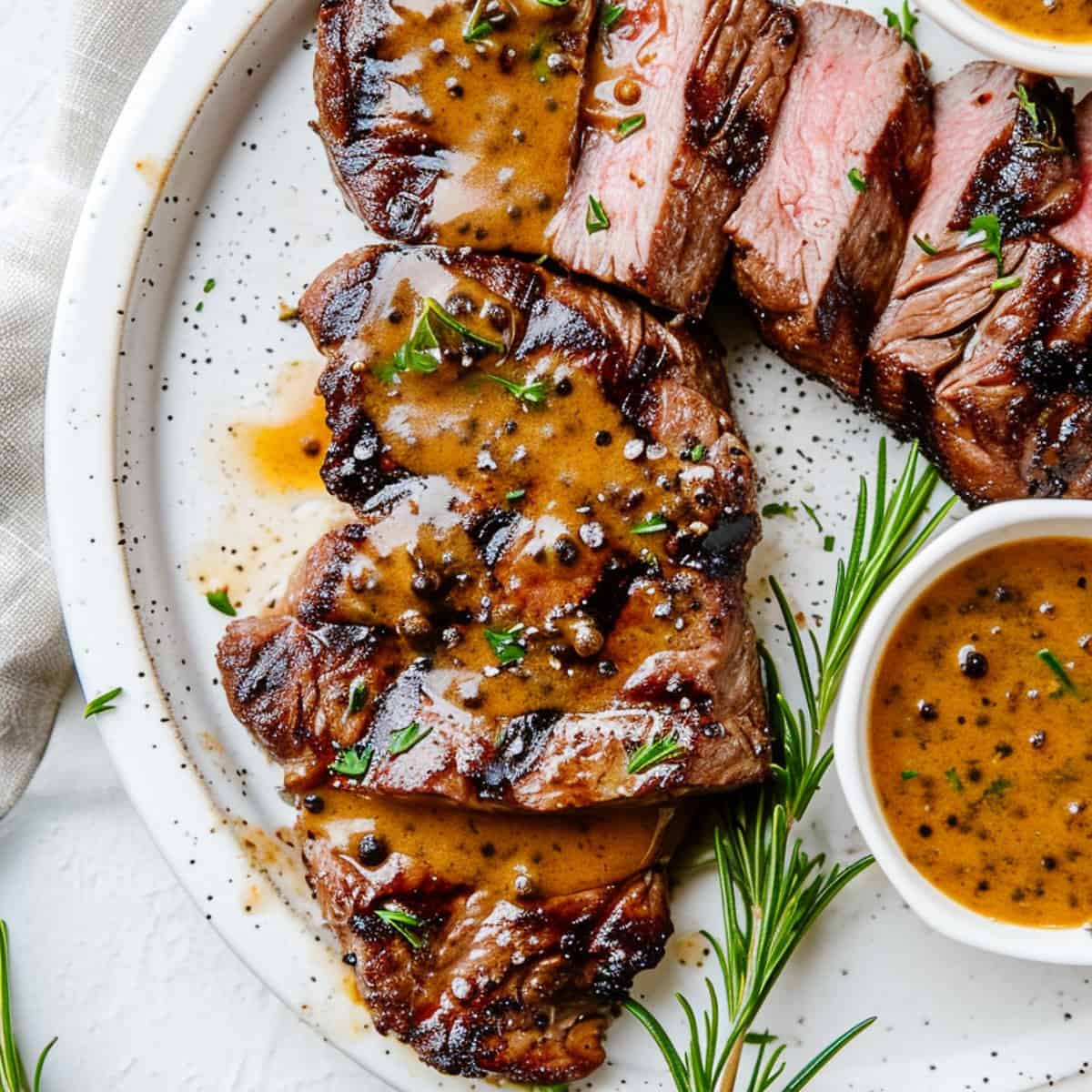 Perfect Steak with Peppercorn Sauce